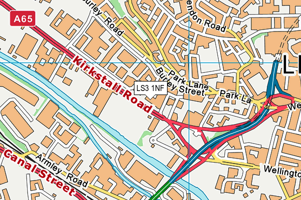 LS3 1NF map - OS VectorMap District (Ordnance Survey)
