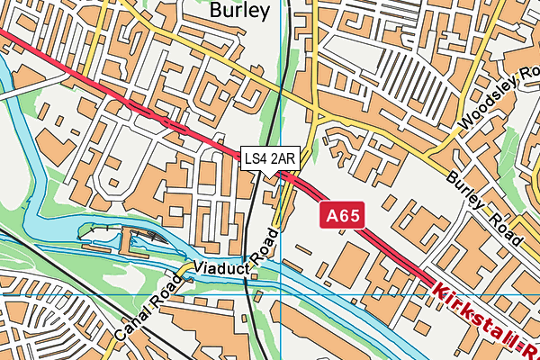 LS4 2AR map - OS VectorMap District (Ordnance Survey)