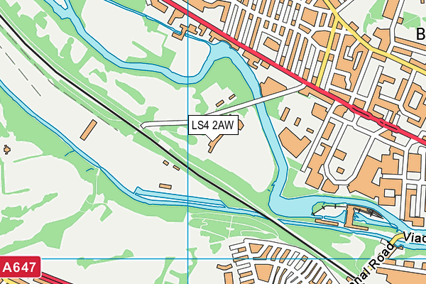 Goals (Leeds) map (LS4 2AW) - OS VectorMap District (Ordnance Survey)
