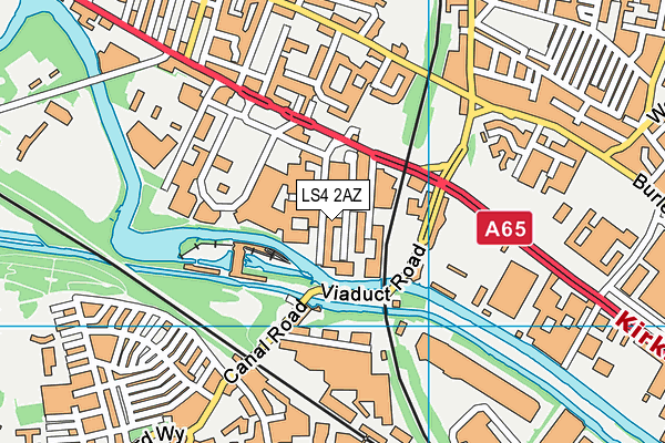 Jd Gyms (Leeds Kirkstall Road) map (LS4 2AZ) - OS VectorMap District (Ordnance Survey)