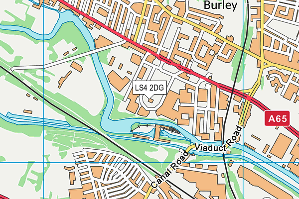 Bannatyne Health Club (Leeds Cardigan Fields) map (LS4 2DG) - OS VectorMap District (Ordnance Survey)