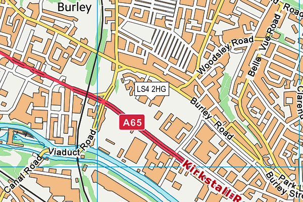 LS4 2HG map - OS VectorMap District (Ordnance Survey)