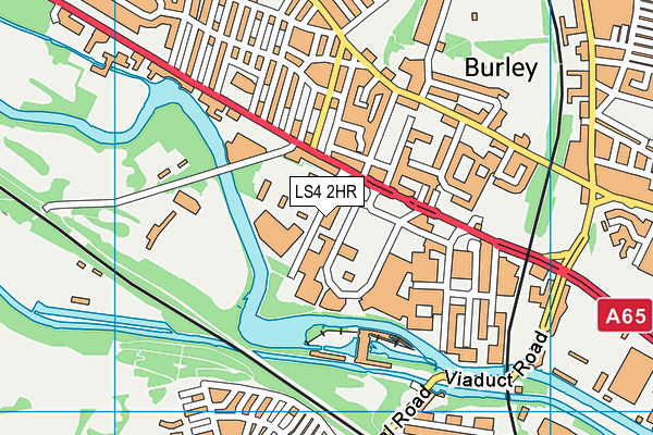 LS4 2HR map - OS VectorMap District (Ordnance Survey)