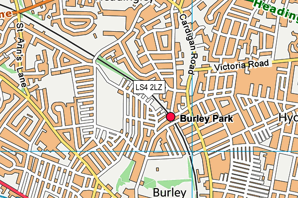 LS4 2LZ map - OS VectorMap District (Ordnance Survey)