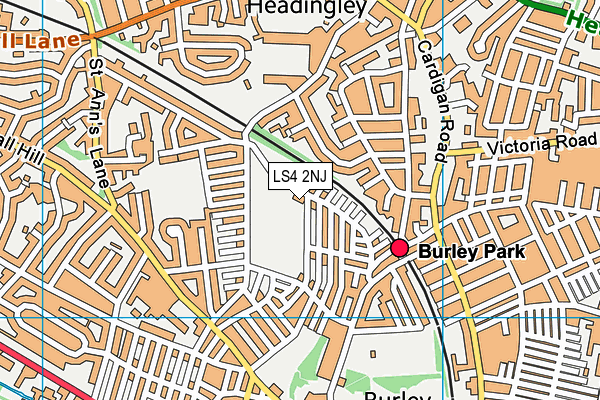 LS4 2NJ map - OS VectorMap District (Ordnance Survey)
