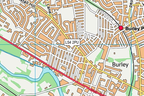 LS4 2PU map - OS VectorMap District (Ordnance Survey)