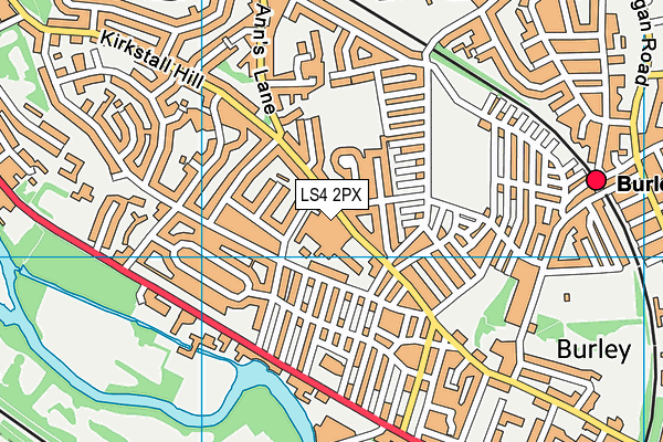 LS4 2PX map - OS VectorMap District (Ordnance Survey)