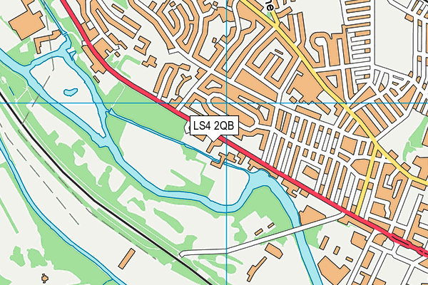 LS4 2QB map - OS VectorMap District (Ordnance Survey)