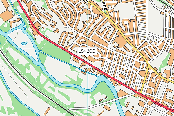 LS4 2QD map - OS VectorMap District (Ordnance Survey)