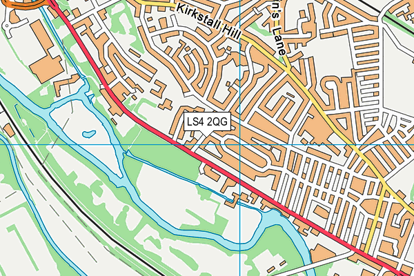 LS4 2QG map - OS VectorMap District (Ordnance Survey)