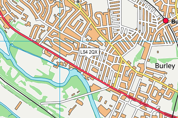 LS4 2QX map - OS VectorMap District (Ordnance Survey)