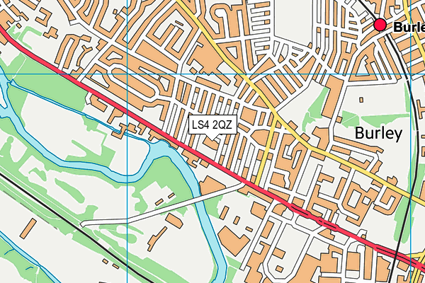 LS4 2QZ map - OS VectorMap District (Ordnance Survey)