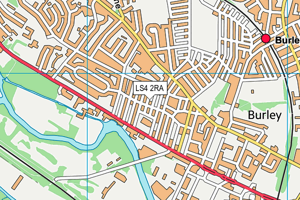 LS4 2RA map - OS VectorMap District (Ordnance Survey)