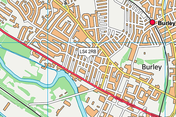 LS4 2RB map - OS VectorMap District (Ordnance Survey)