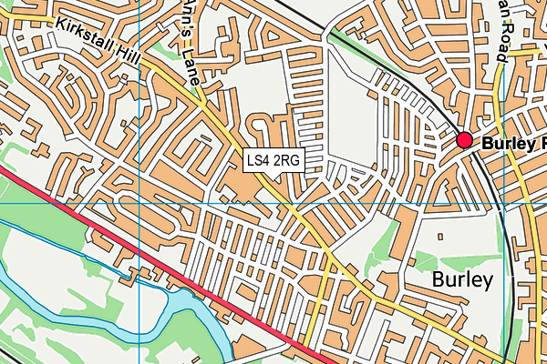 LS4 2RG map - OS VectorMap District (Ordnance Survey)