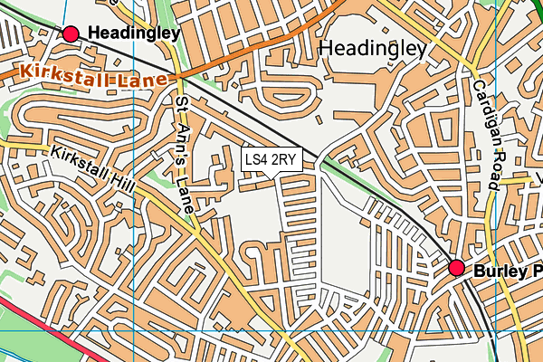 LS4 2RY map - OS VectorMap District (Ordnance Survey)