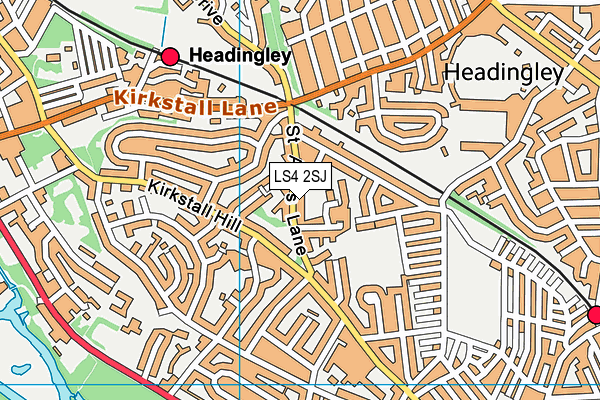 LS4 2SJ map - OS VectorMap District (Ordnance Survey)