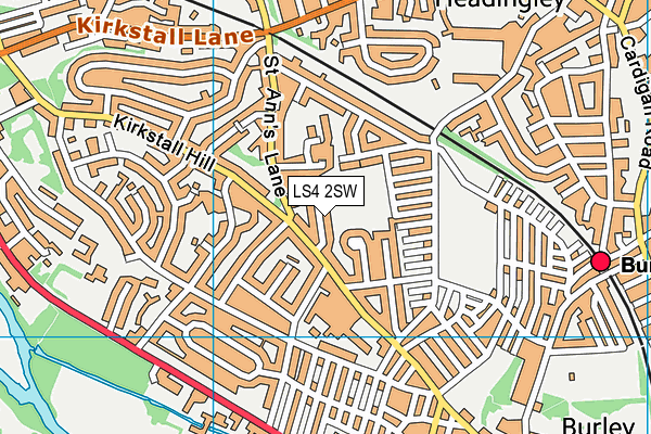 LS4 2SW map - OS VectorMap District (Ordnance Survey)