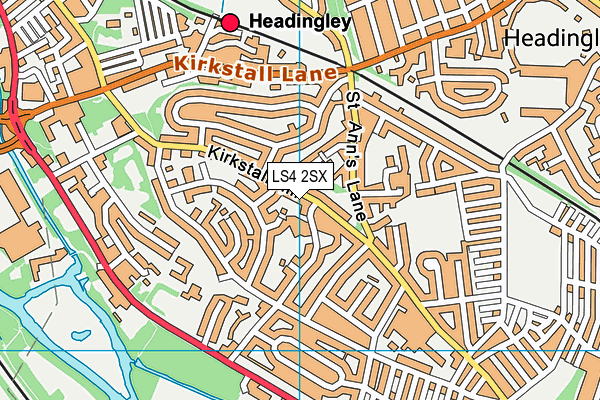 LS4 2SX map - OS VectorMap District (Ordnance Survey)