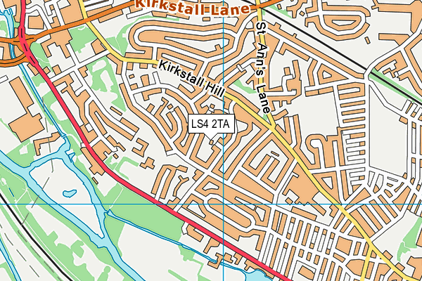 LS4 2TA map - OS VectorMap District (Ordnance Survey)