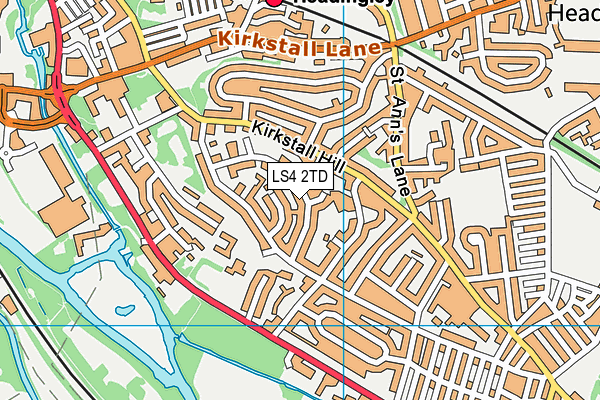 LS4 2TD map - OS VectorMap District (Ordnance Survey)