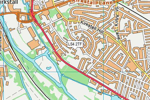 LS4 2TF map - OS VectorMap District (Ordnance Survey)
