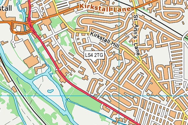 LS4 2TG map - OS VectorMap District (Ordnance Survey)
