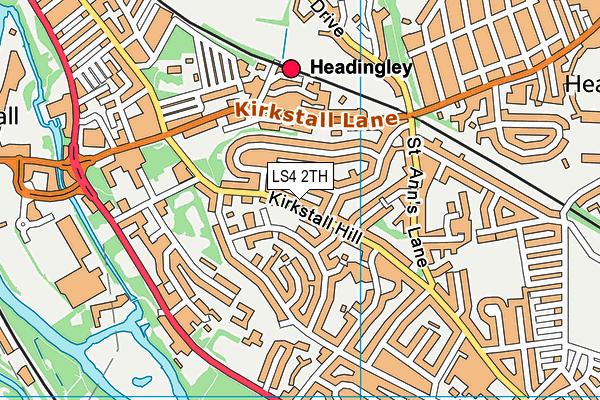 LS4 2TH map - OS VectorMap District (Ordnance Survey)