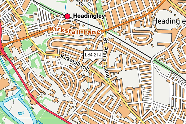 LS4 2TJ map - OS VectorMap District (Ordnance Survey)