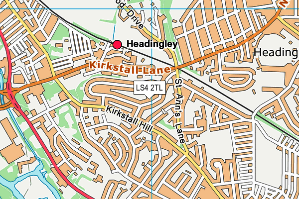LS4 2TL map - OS VectorMap District (Ordnance Survey)