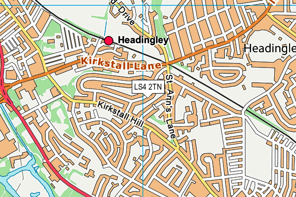 LS4 2TN map - OS VectorMap District (Ordnance Survey)