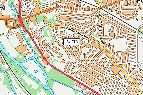 LS4 2TQ map - OS VectorMap District (Ordnance Survey)