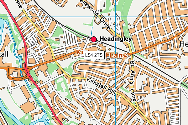 LS4 2TS map - OS VectorMap District (Ordnance Survey)