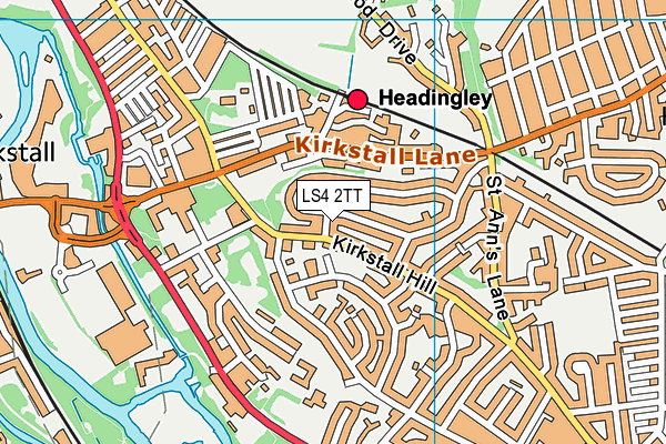 LS4 2TT map - OS VectorMap District (Ordnance Survey)