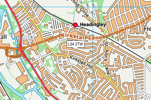 LS4 2TW map - OS VectorMap District (Ordnance Survey)