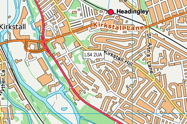 LS4 2UA map - OS VectorMap District (Ordnance Survey)
