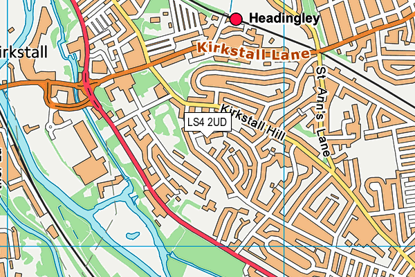 LS4 2UD map - OS VectorMap District (Ordnance Survey)