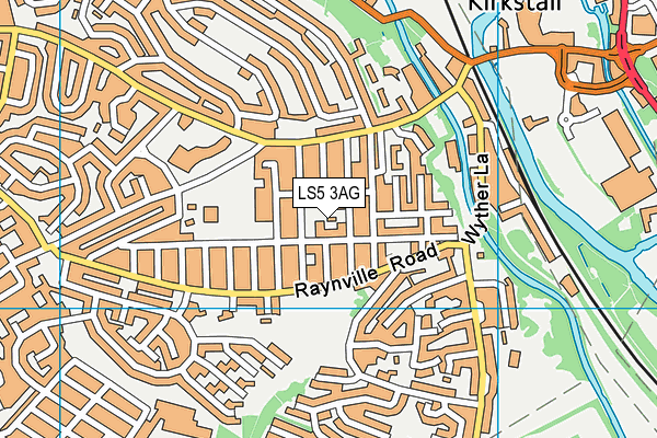 LS5 3AG map - OS VectorMap District (Ordnance Survey)