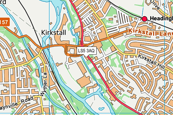 LS5 3AQ map - OS VectorMap District (Ordnance Survey)