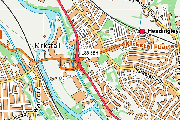 LS5 3BH map - OS VectorMap District (Ordnance Survey)