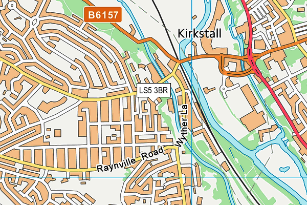LS5 3BR map - OS VectorMap District (Ordnance Survey)