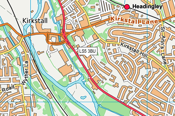 LS5 3BU map - OS VectorMap District (Ordnance Survey)