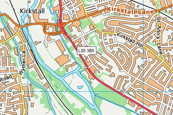 LS5 3BX map - OS VectorMap District (Ordnance Survey)