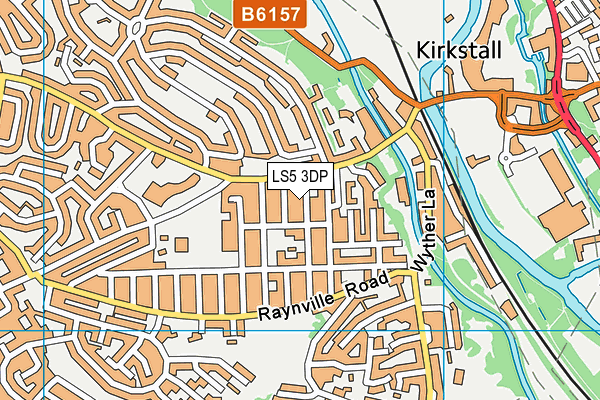 LS5 3DP map - OS VectorMap District (Ordnance Survey)