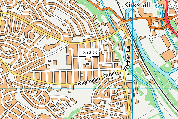 LS5 3DR map - OS VectorMap District (Ordnance Survey)