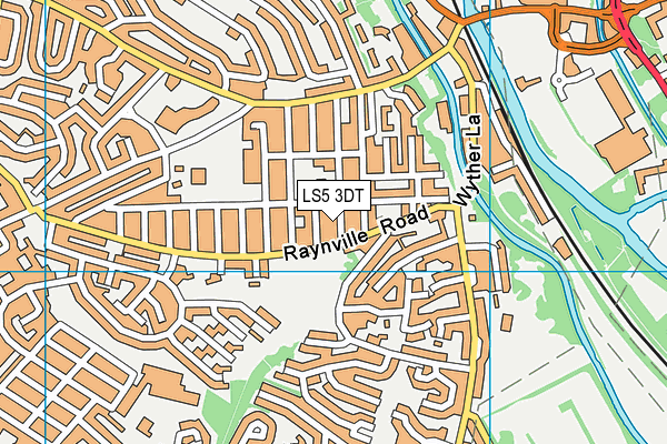 LS5 3DT map - OS VectorMap District (Ordnance Survey)