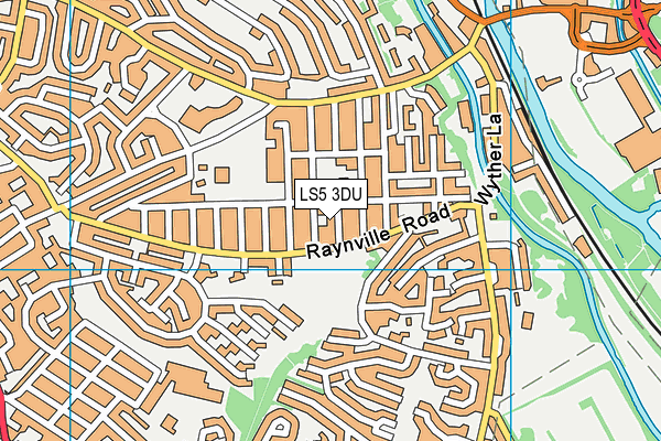 LS5 3DU map - OS VectorMap District (Ordnance Survey)
