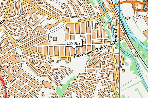 LS5 3DY map - OS VectorMap District (Ordnance Survey)