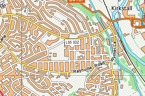 LS5 3DZ map - OS VectorMap District (Ordnance Survey)