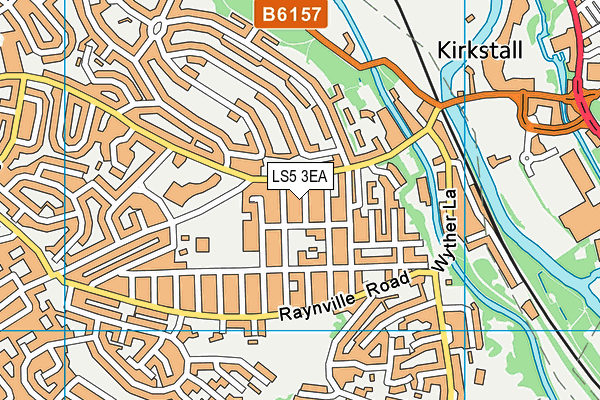 LS5 3EA map - OS VectorMap District (Ordnance Survey)